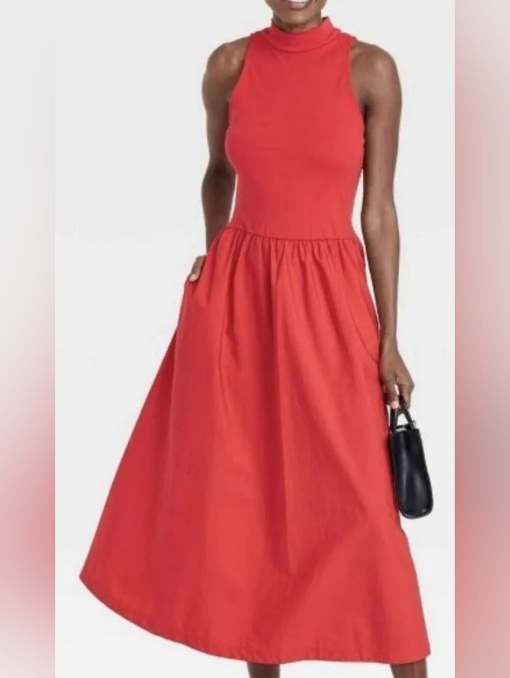 a new day Red Sleeveless Maxi Dress with Mock Neck